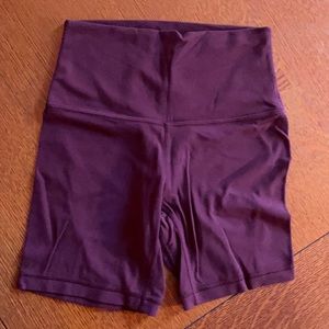 Maroon Lululemon Align Shorts 6”